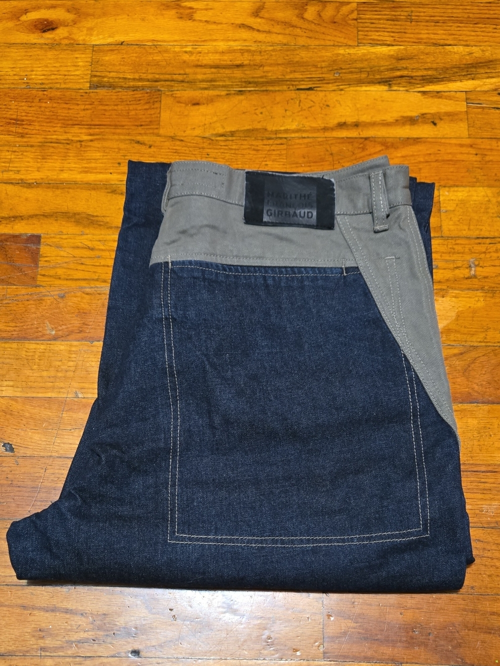 Vtg Marithe Francois Girbaud 2 Tone Jeans Raw Indigo Baggy Y2K Size 36 (34x32)